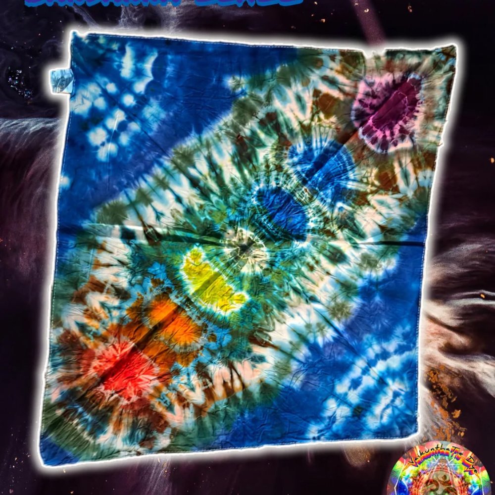 [Hand Dyed] Tie Dye Bandanna